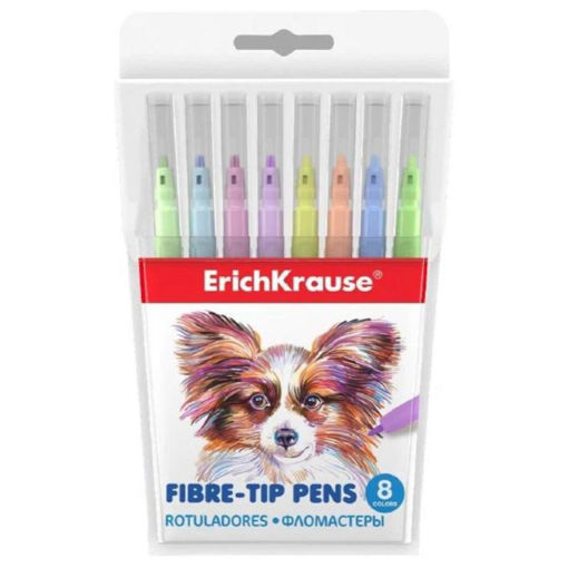 Picture of ERICHKRAUSE FIBRE TIP PENS PASTEL X8 EASY WASHABLE
